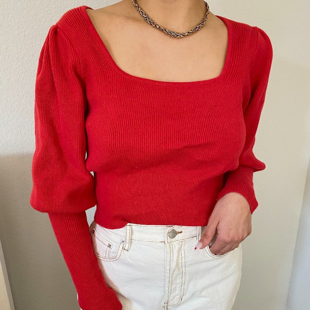 ASTR The Label soft red sweater